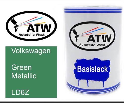 Volkswagen, Green Metallic, LD6Z: 500ml Lackdose, von ATW Autoteile West.